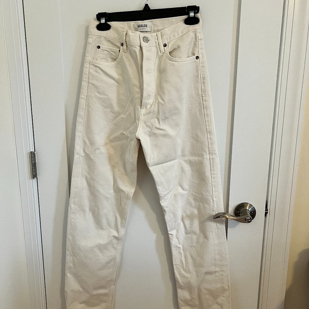 AGOLDE Button White Denim Size 26
